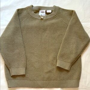 Zara boys Khaki Crewneck Sweater size 2-3 year